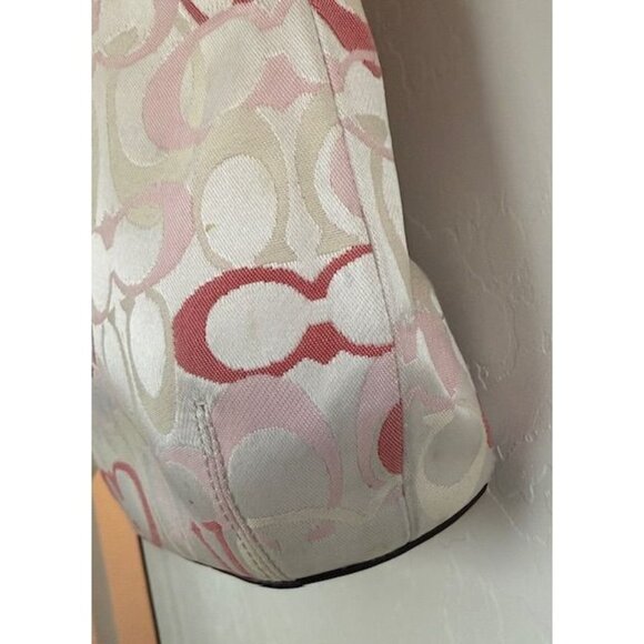 *RARE* Coach Hampton Pink Optic Slouch Clip Hobo Bag EUC - Picture 6 of 11